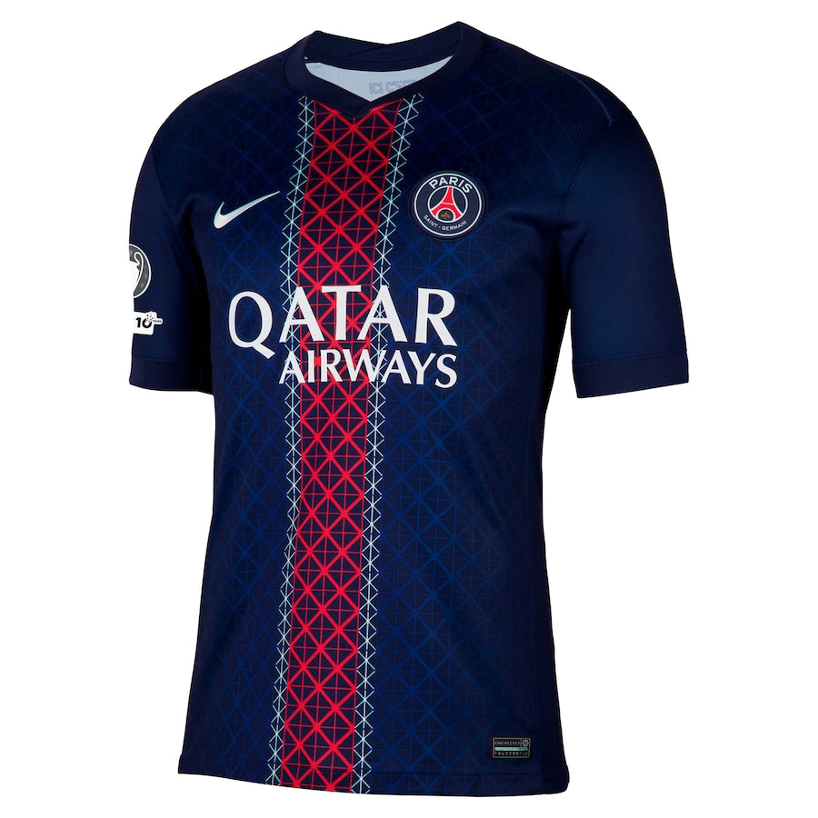 Paris Saint-Germain Domicile 2025/2026 avec Badge Champion d’Europe 2025 et UEFA Fondation 10years